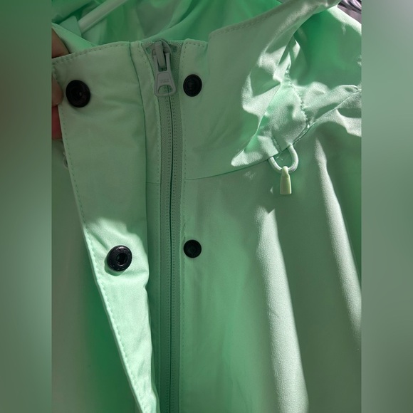 Lands’ End Women's Squall Packable Waterproof Raincoat NWT in Cool Mint (LE001) - Picture 8 of 10